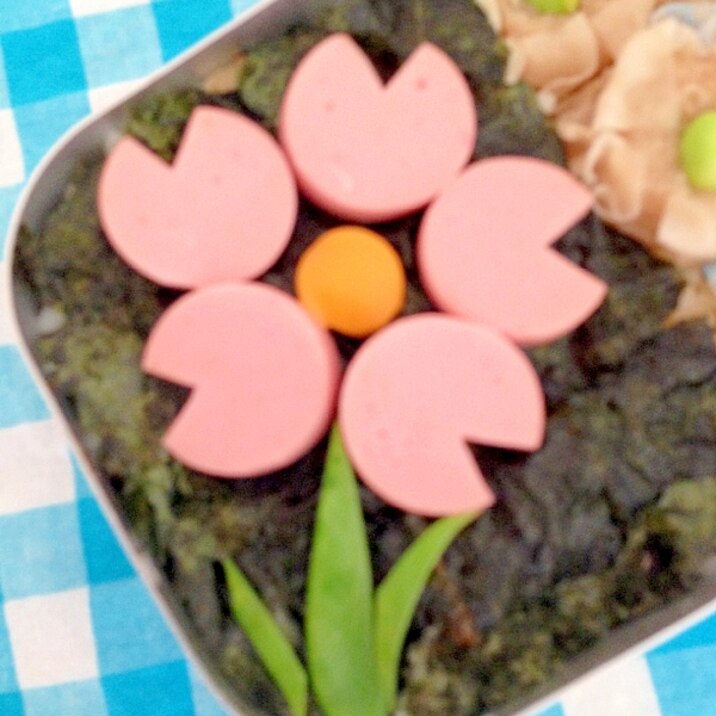 幼稚園のお弁当に！お花のお弁当♡